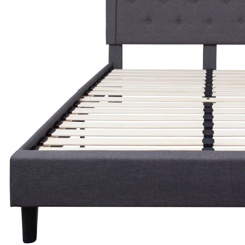 Flash Furniture Roxbury Panel Tufted Upholstered Platform Bed