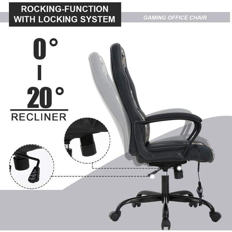 FDW Racing Gaming Chair Home Office Chair Ergonomic Desk Chair Massage PU Leather Computer Chair with Lumbar Support Headrest Armrest ,Camo