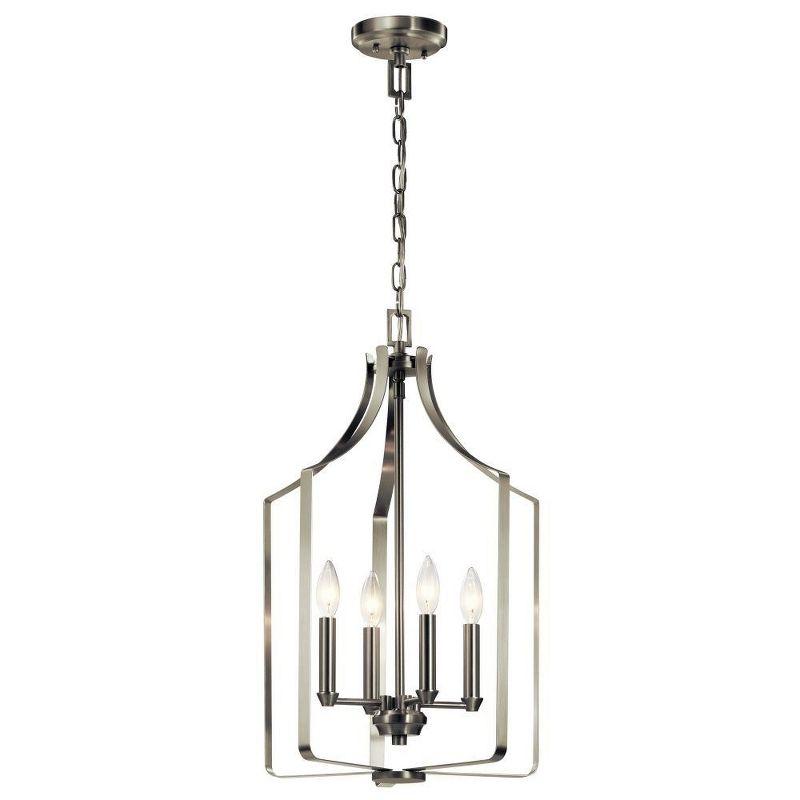 Brushed Nickel Mini Cage 4-Light Chandelier