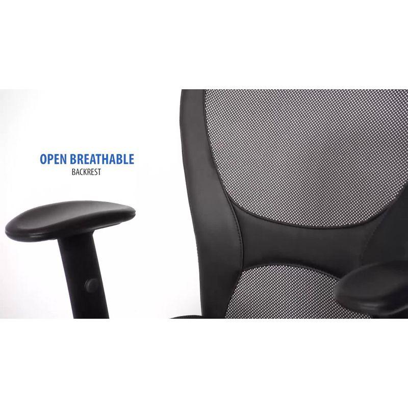 Adjustable Black Mesh Task Chair with Swivel and Tilt Control