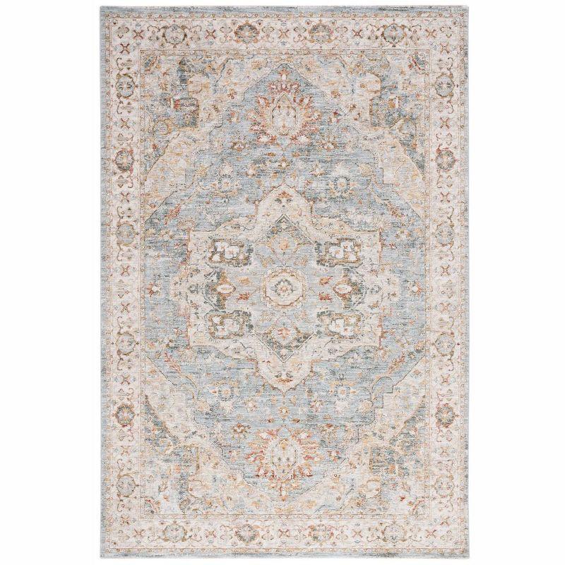 Hamilton Heirloom Blue-Grey Hand-Knotted Wool Blend 8' x 10' Rug