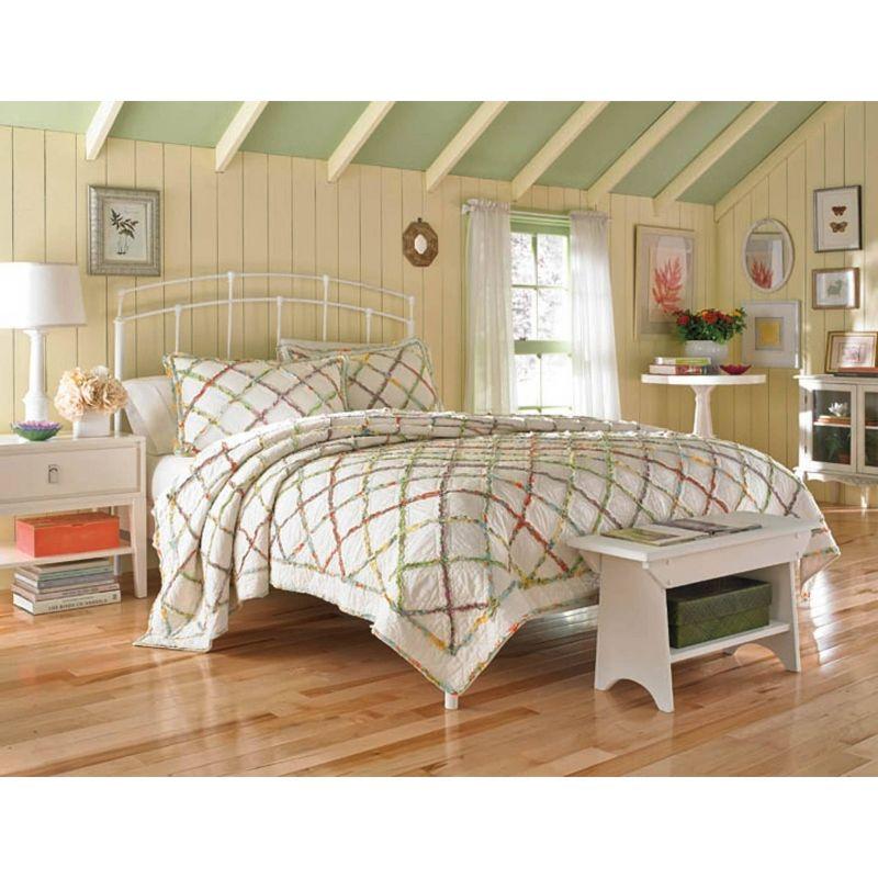 Laura Ashley Laura Ashley Ruffle Garden Ruffled 100% Cotton Quilted Sham