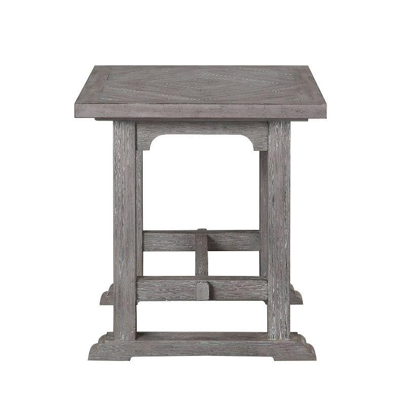 Whitford End Table Dove Gray - Steve Silver Co.: Casual Elegance, Distressed Wood, No Tools Assembly