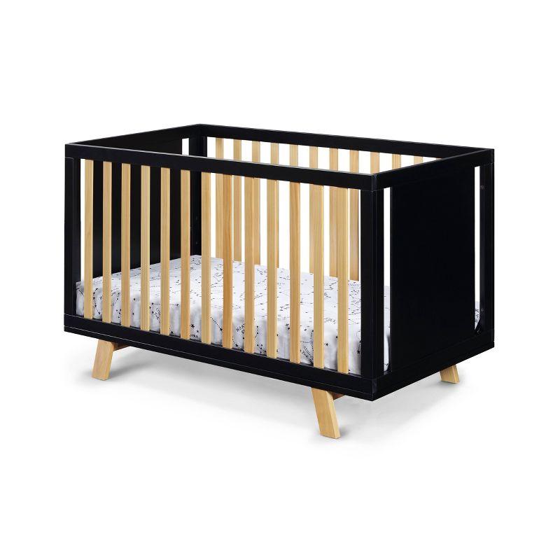 Suite Bebe Livia 3-in-1 Convertible Island Crib - Black/Natural