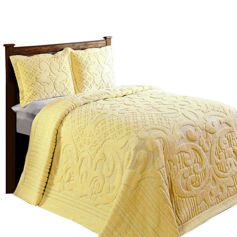 Better Trends Ashton 100% Cotton Chenille Bedspread with Medallion Pattern,  Soft & Breathable Coverlet, Luxurious Bedding for All Seasons, Machine Washable