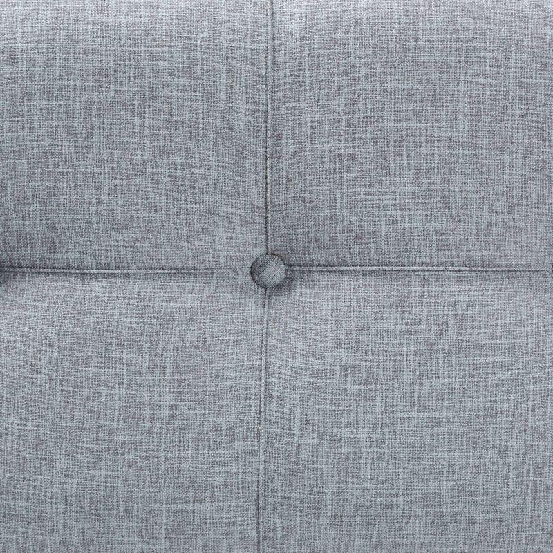 Flynn Fabric Upholstered 2 Drawer Storage Trunk Ottoman Gray/Black - Baxton Studio
