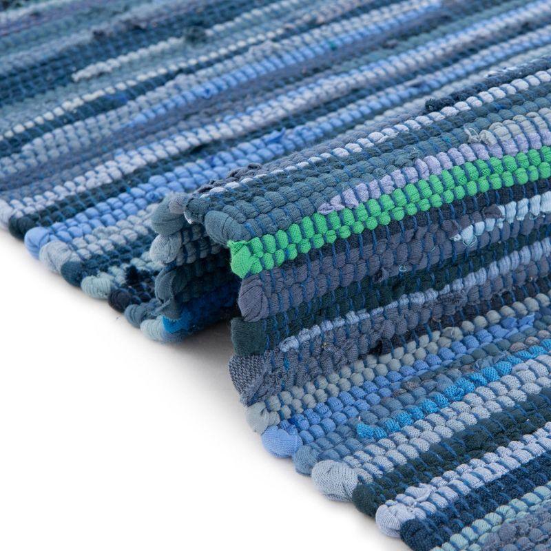 Unique Loom 2' 7 x 9' 10 Striped Chindi Cotton Runner Rug