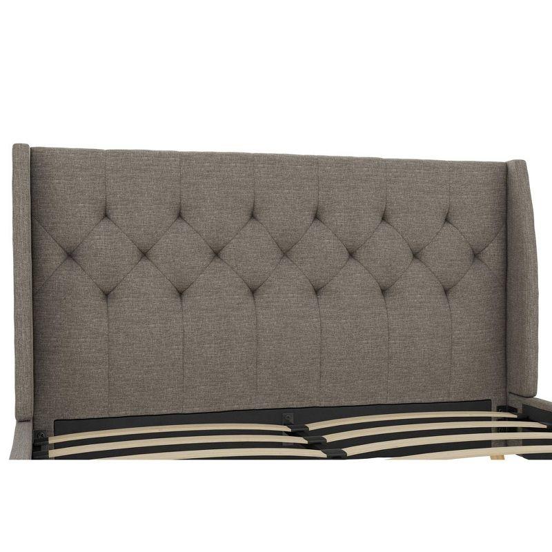 Her Majesty Upholstered Wingback Bed