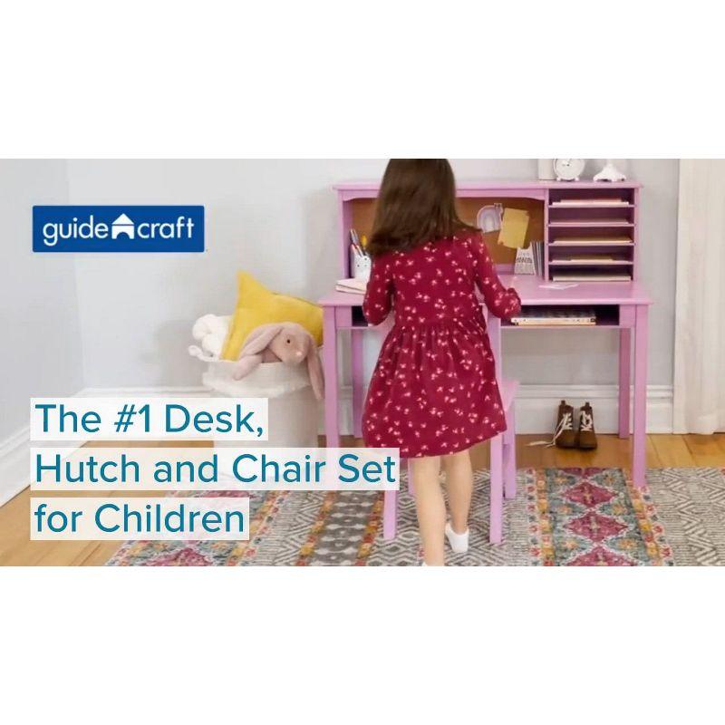 Kids Media Desk Hutch and Chair Set