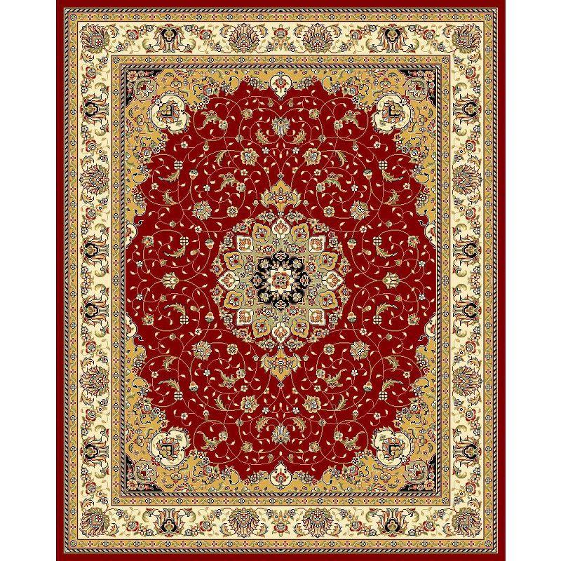 Lyndhurst LNH329 Power Loomed Area Rug - Red/Ivory - 8'x11' - Safavieh