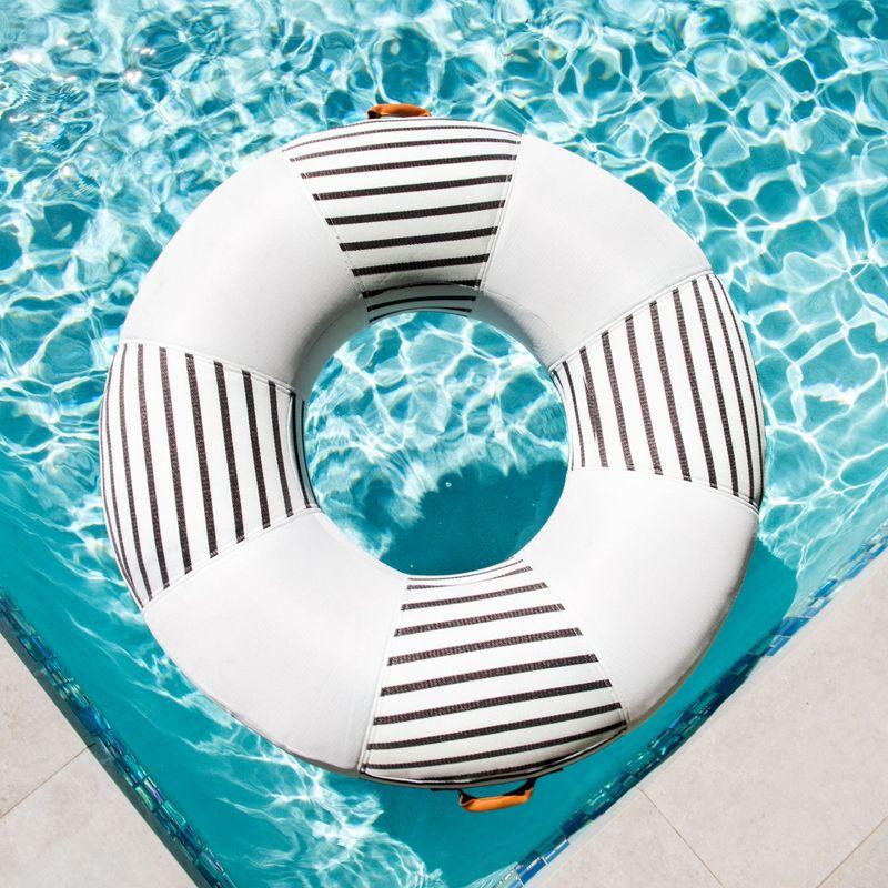 Big Joe Lux Ring Premium Pool Float, Cape Stripe, Durable UV Protected