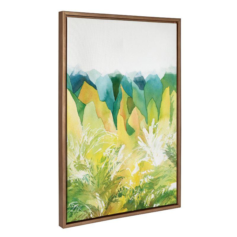 Gold Framed Abstract Canvas Print, 23x33