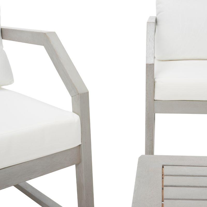 Dren 4 Piece Living Set - Indoor/Outdoor - PAT7067 - Grey/Beige - Safavieh