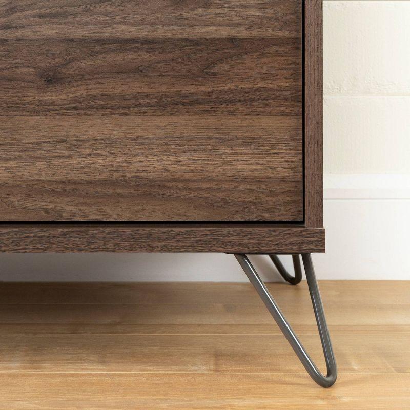 Olvyn 2 Drawer Nightstand Natural Walnut/Charcoal - South Shore