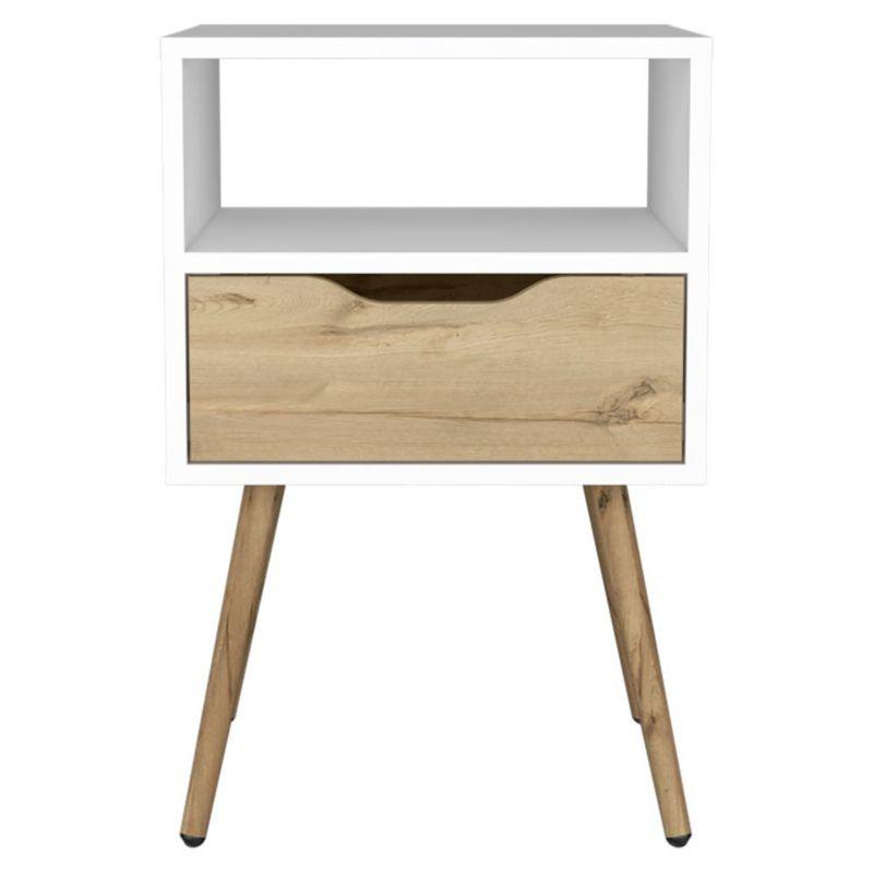 TIRAMISUBEST Nightstand with Handle-Free Drawer, Slim Profile for Tight Spaces