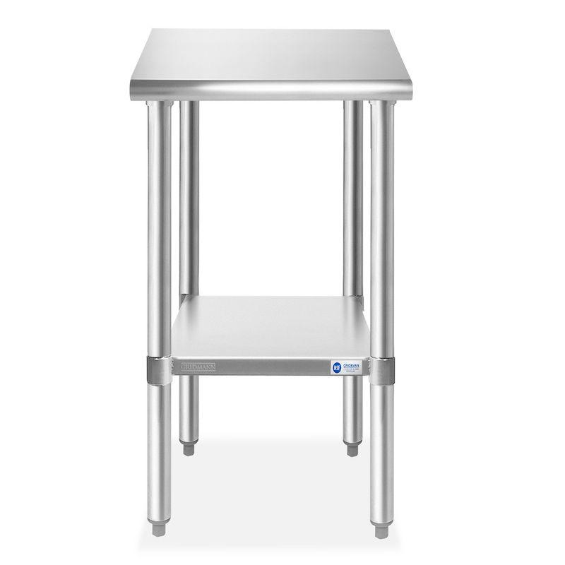 NSF Stainless Steel Commercial Prep Table By GRIDMANN