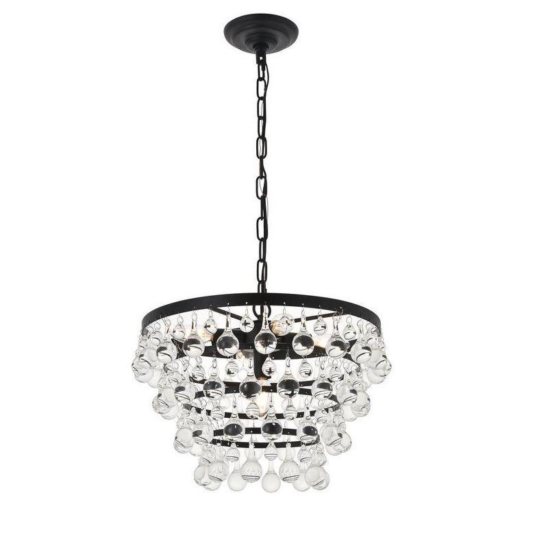 Elegant Lighting Kora 5 light Black Pendant