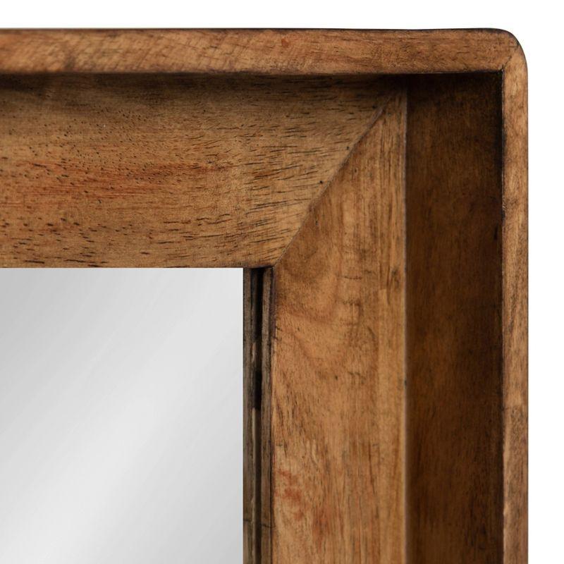 24" x 36" Basking Decorative Wall Mirror with Shelf Brown - Kate & Laurel All Things Decor: Rustic Chic, No Assembly Required