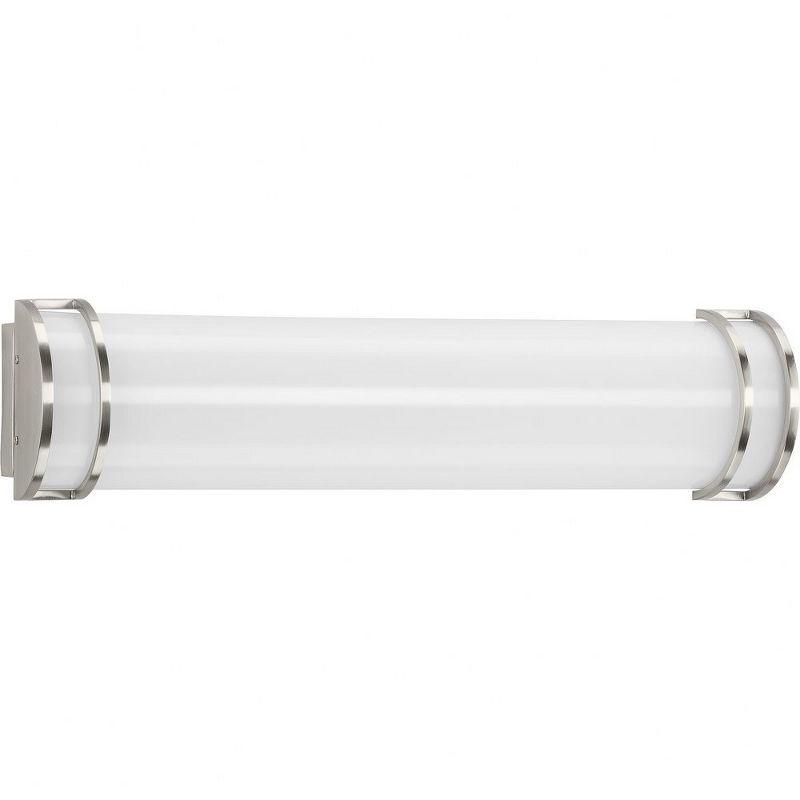 Progress Lighting, Modern Elegance Collection, 1-Light LED Bath Light, Brushed Nickel, Integrated Shade, Steel Material