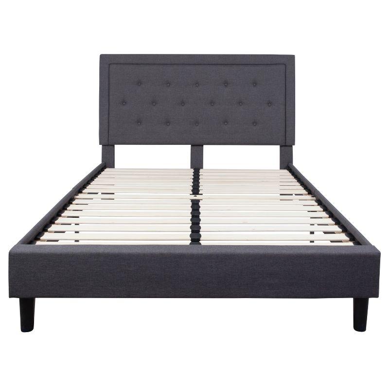 Flash Furniture Roxbury Panel Tufted Upholstered Platform Bed