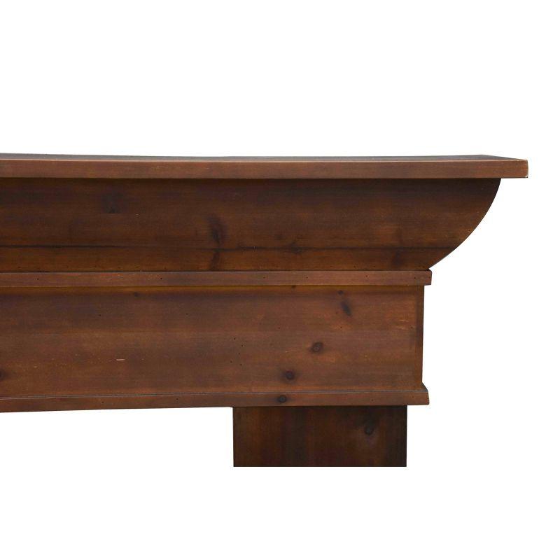 Storied Home Monolith Decorative Fireplace Mantel Brown: Wall Mount, Fir Wood & MDF Frame