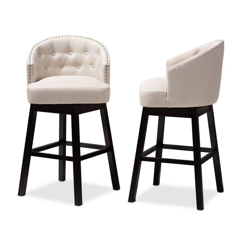 Set of 2 Theron Swivel Barstools - Baxton Studio