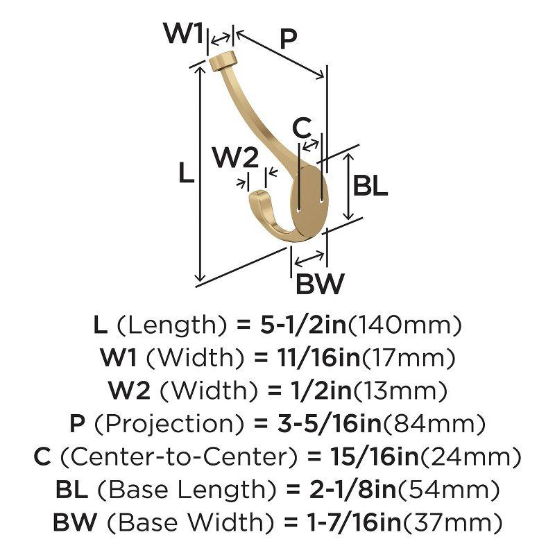 Adare Traditional Double Prong Decorative Wall Hook