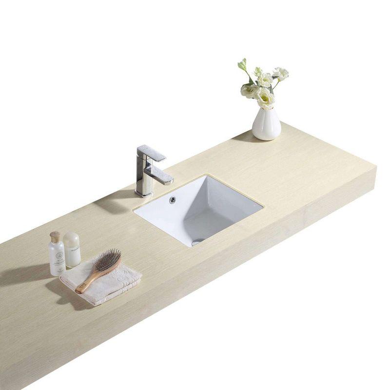 Fine Fixtures Undermount Vessel Bathroom Sink - 13" x 11" - White