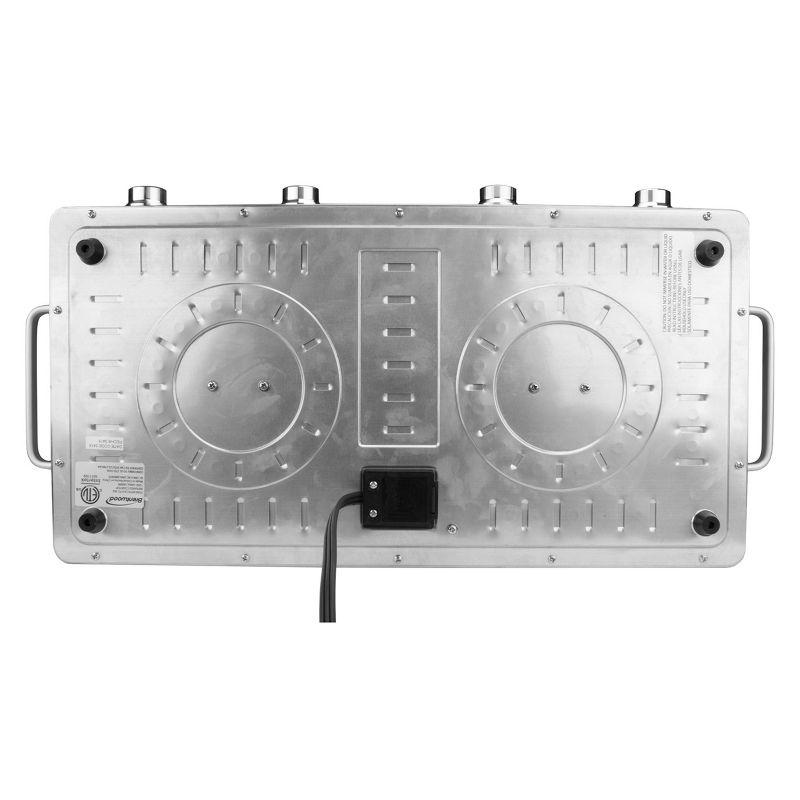 Brentwood Select 1800 Watt Double Infrared Electric Countertop Burner in Stainless Steel with Timer