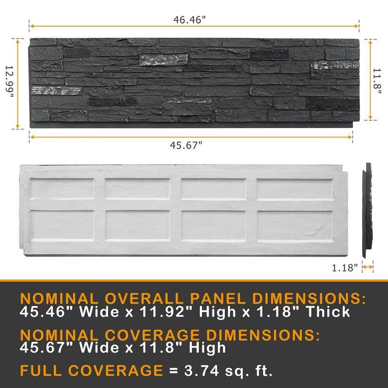 HOMEIBRO Faux Stone Wall Covering Panels for Interior and Exterior Decor Panels in Roman Stone (1 pack)