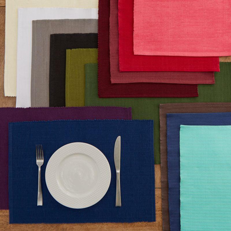 DII Nautical Blue Ribbed Placemat Set/6