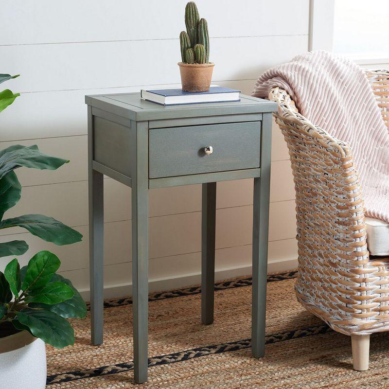 Abel Nightstand With Storage Drawer - AMH6626 - Ash Grey - Safavieh Couture