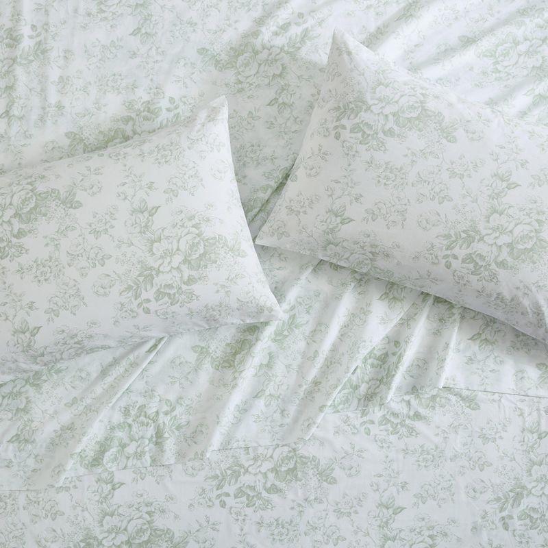 Laura Ashley Printed Cotton Percale Sheet Set