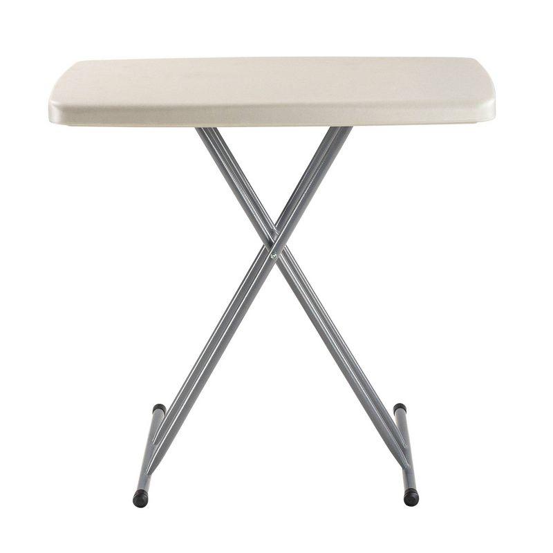 20"x30" Height Adjustable Personal Folding Card Table Speckled Gray - Hampden Furnishings: Sturdy, Compact, Easy Storage