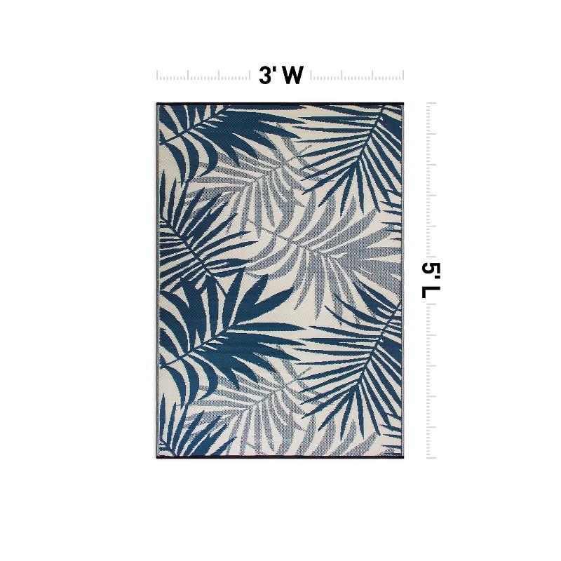 World Rug Gallery Modern Floral Reversible Plastic Indoor and Outdoor Rugs