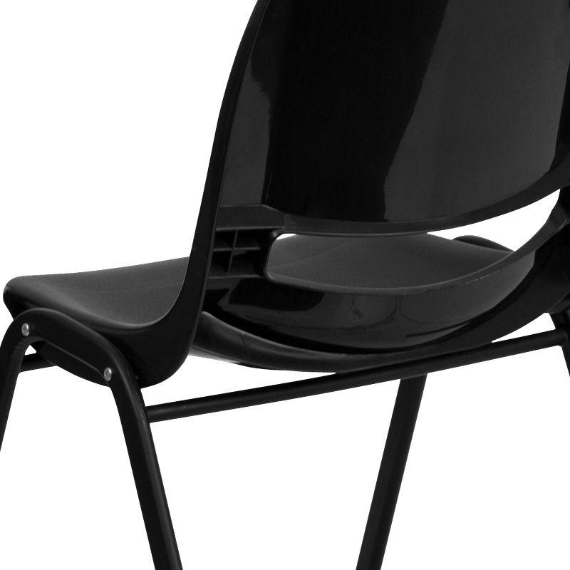 Black Metal Ergonomic Stackable Chair