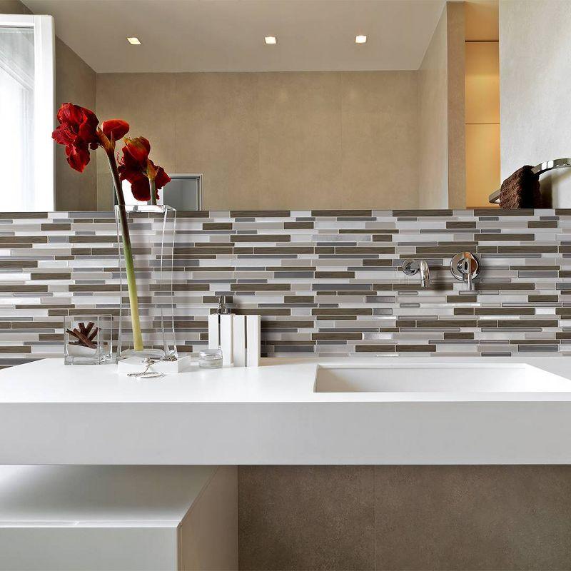 Milano Argento Peel and Stick 3D Backsplash Tiles