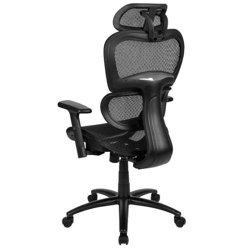 Flash Furniture Ergonomic Mesh Office Chair with 2-to-1 Synchro-Tilt, Adjustable Headrest, Lumbar Support, and Adjustable Pivot Arms