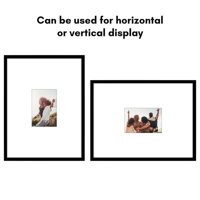 Americanflat Picture Frame with Oversized Mat - Gallery-Style Frames for Photos or Artwork - Multiple Sizes