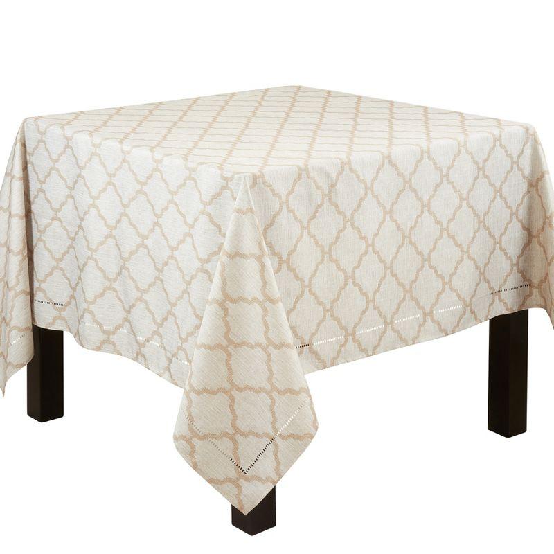 Saro Lifestyle Tablecloth With Laser-Cut Hemstitch Border