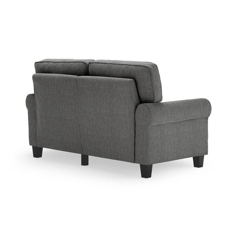 Serta Copenhagen 61" Rolled Arm Sofa, Easy Care Fabric, Soft Pillow Back, Pocket Coil Seat Cushions