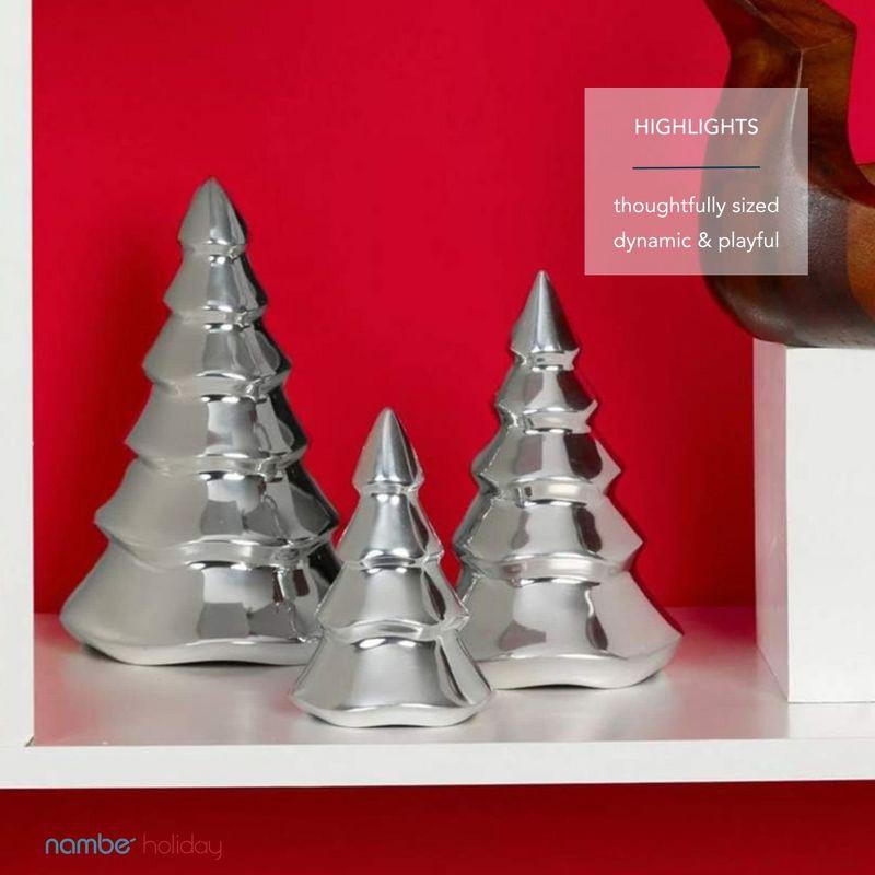 Nambe Mini Christmas Tree Set of 3