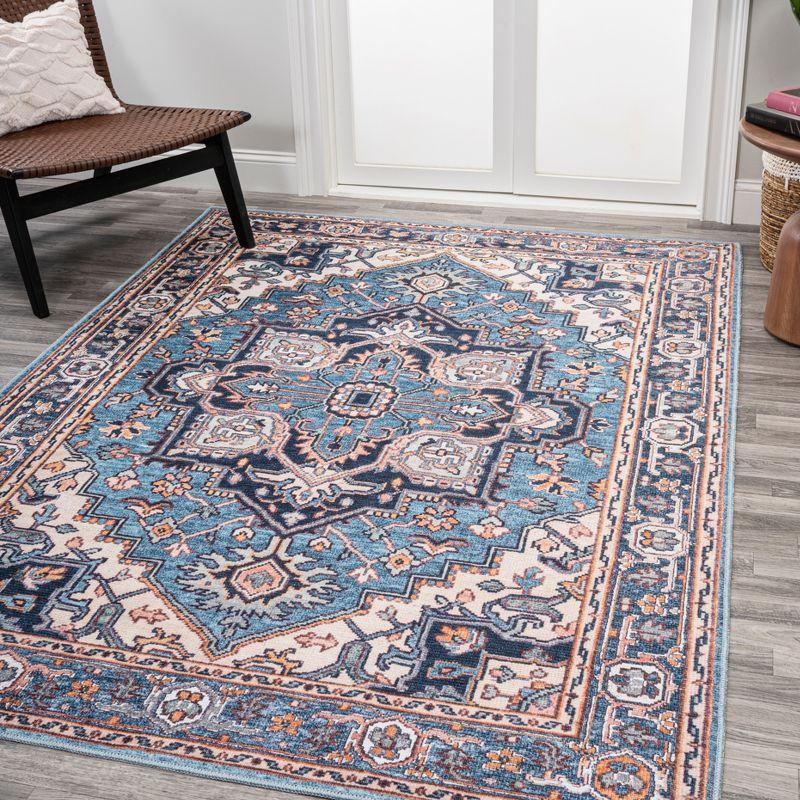 Cirali Ornate Large Medallion Washable Area Rug - JONATHAN Y