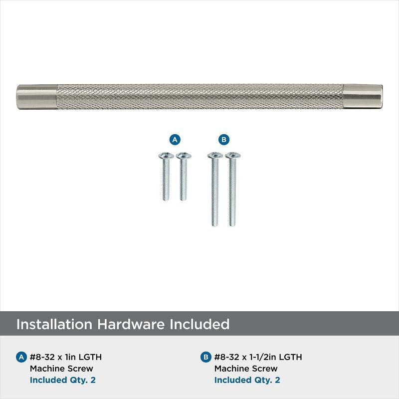 Amerock Bronx 8 inch (203mm) Center-to-Center Satin Nickel Cabinet Pull