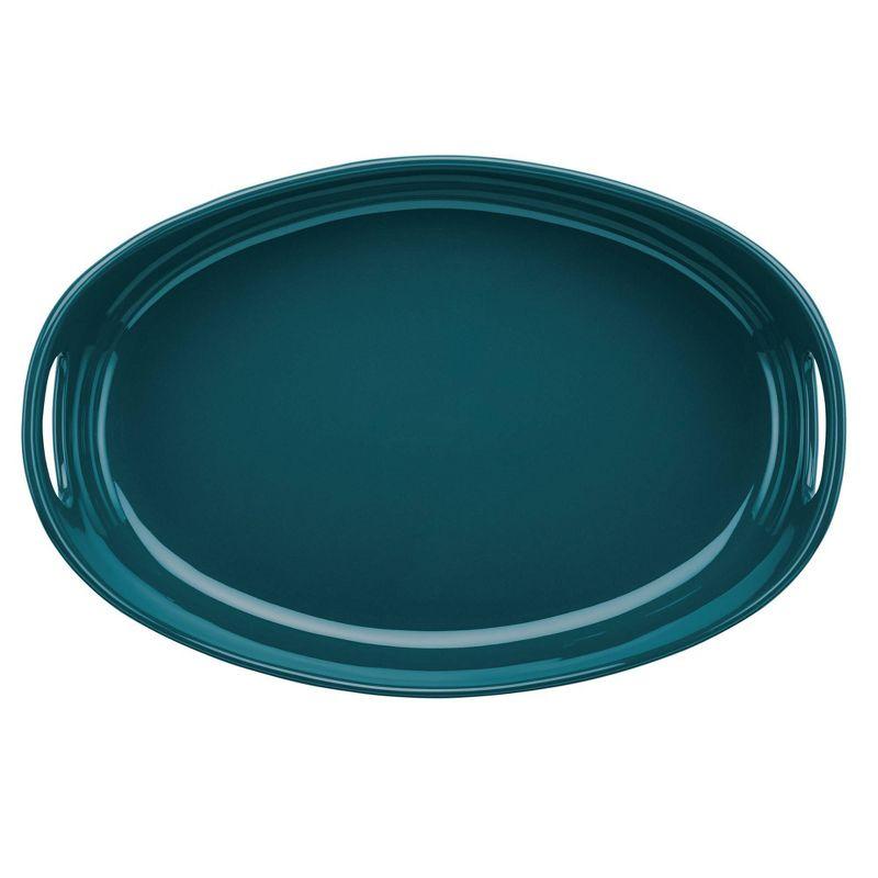 Rachael Ray Ceramic 1.25qt & 2.25qt Oval Bakers Marine Blue: Even-Heating Bakeware, Microwave & Dishwasher Safe