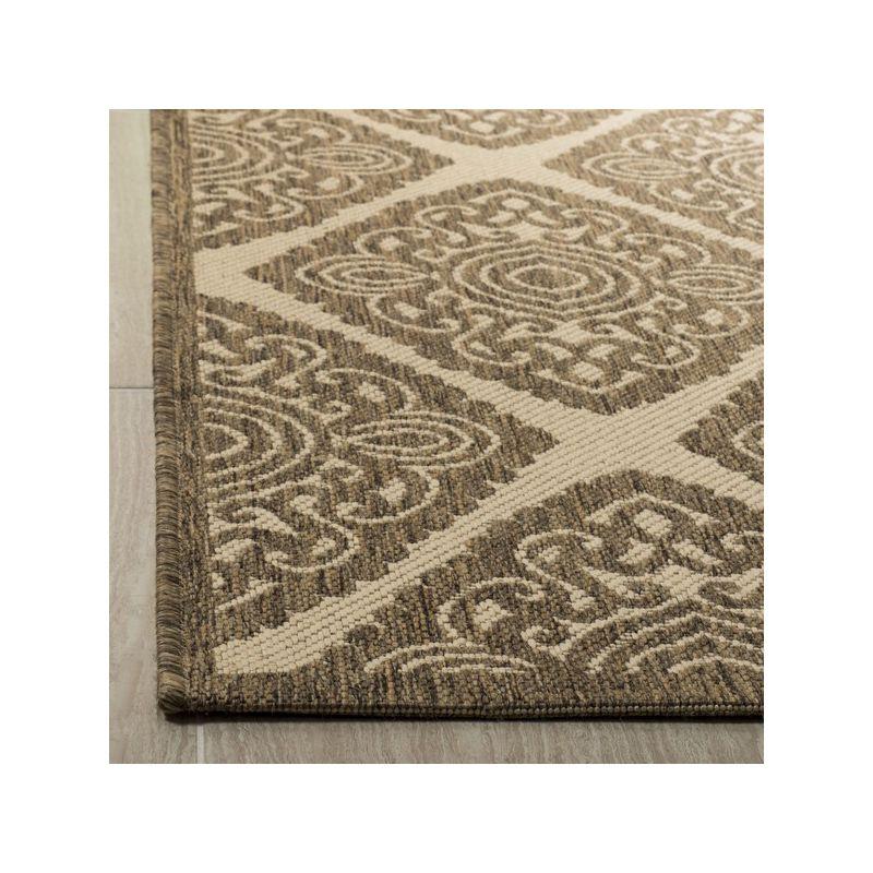 Linden LND132 Power Loomed Area Rug - Cream/Beige - 6'7"x6'7" - Safavieh