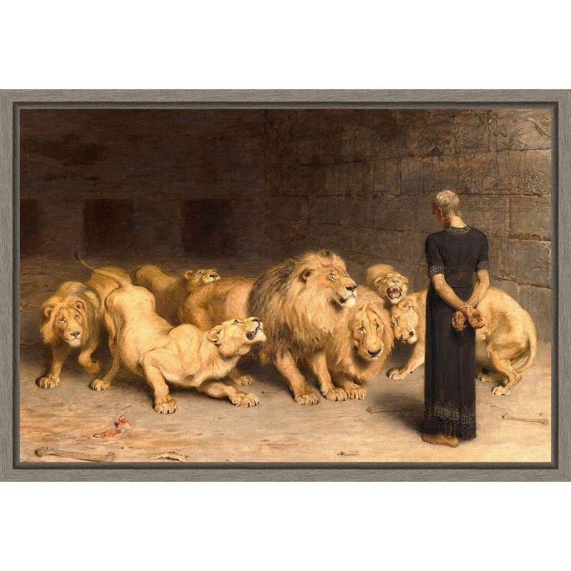 Daniel in the Lions' Den Earth Tones Canvas Print