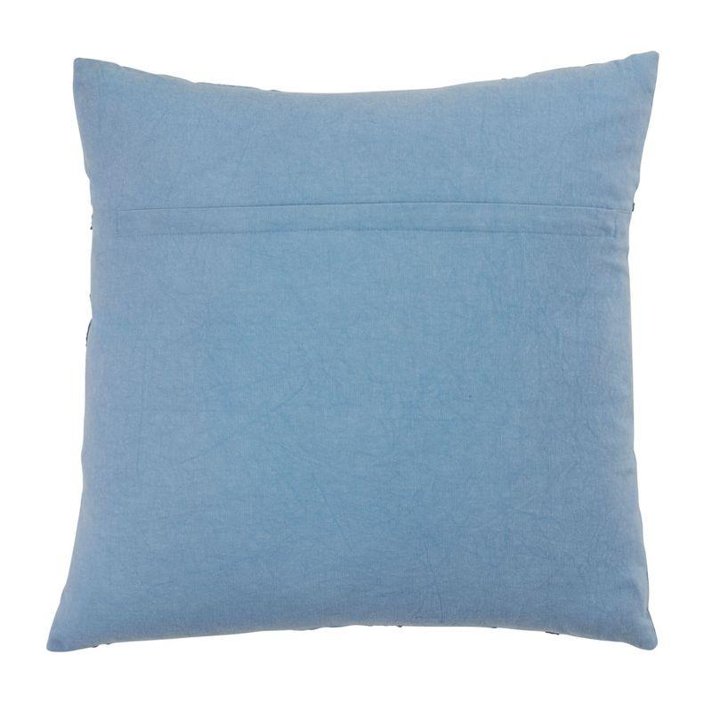 Saro Lifestyle Stonewashed Fish  Decorative Pillow Cover, Blue, 20"