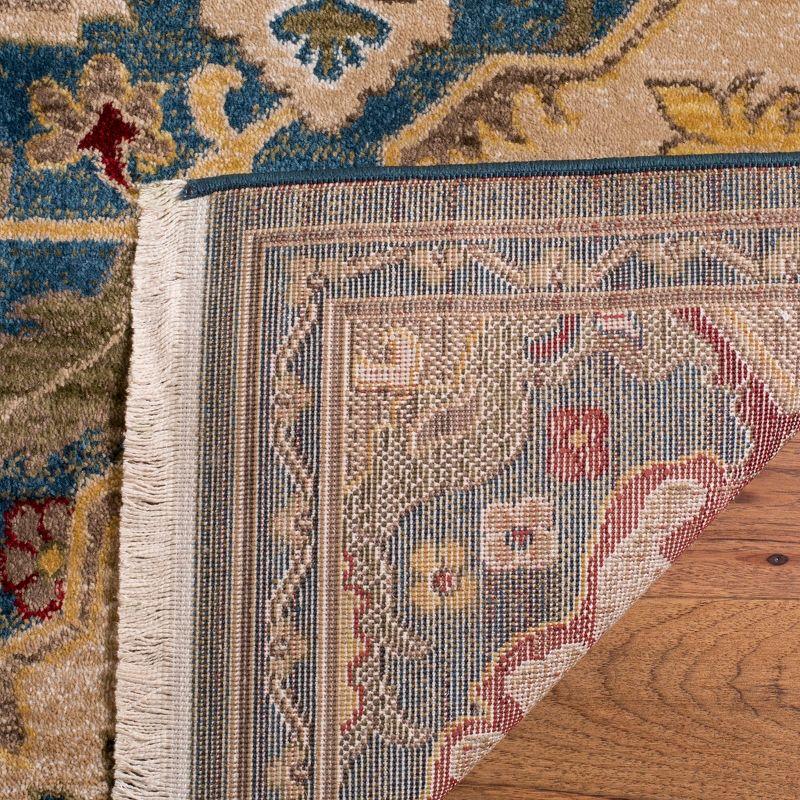 Kashan KSN304 Power Loomed Accent Rug - Blue/Beige - 3'3"x4'10" - Safavieh.