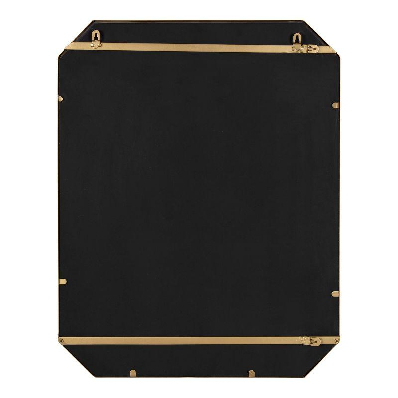 Keyleigh 31"x25.5" Gold Metal Geometric Rectangular Wall Mirror